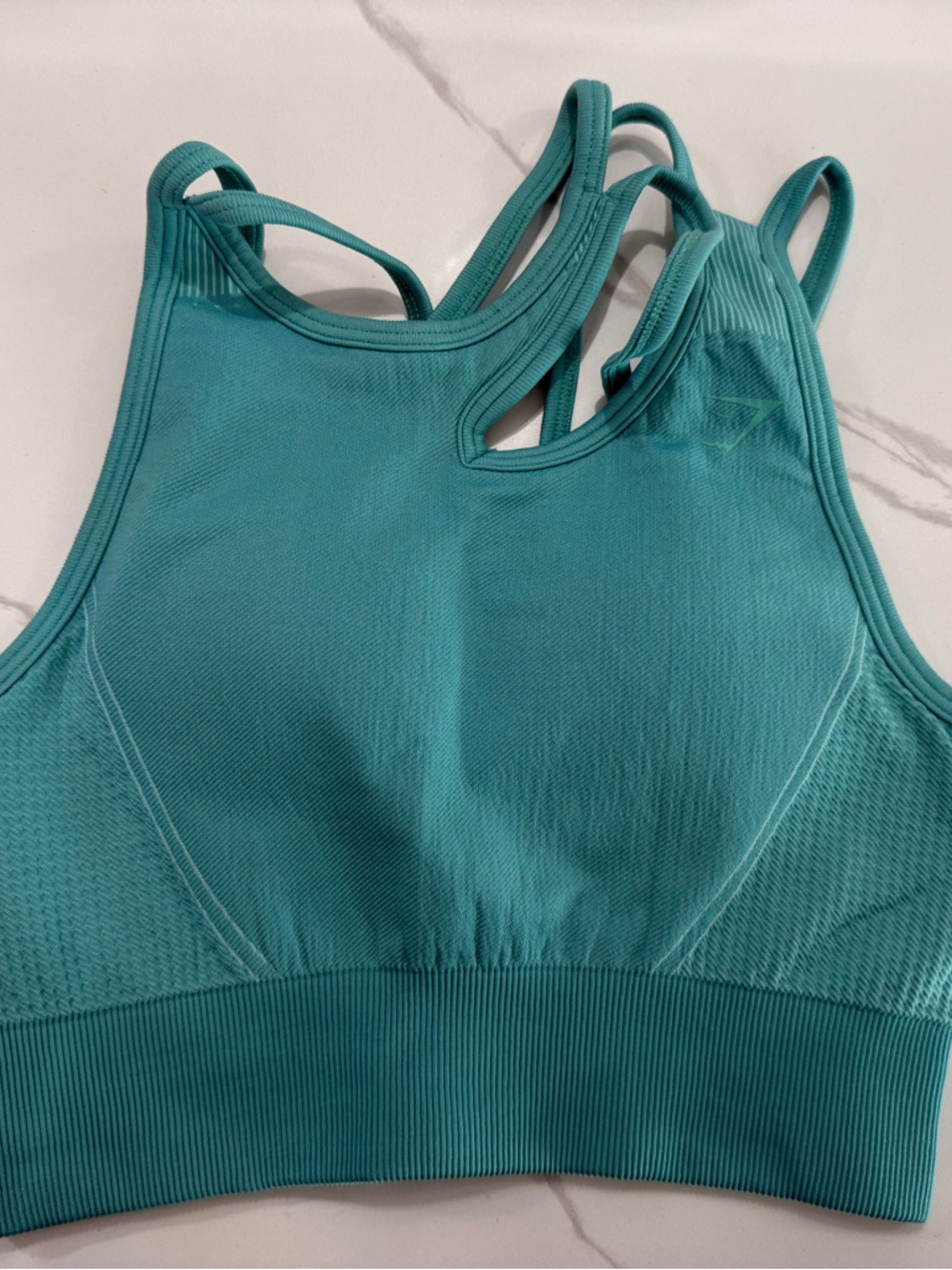 Gymshark Small Turquoise Ultra Seamless Ribbed Set